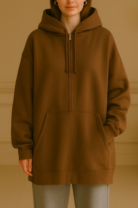 Cocoa Comfort Oversized Hoodie – Autumn Ease Edition
