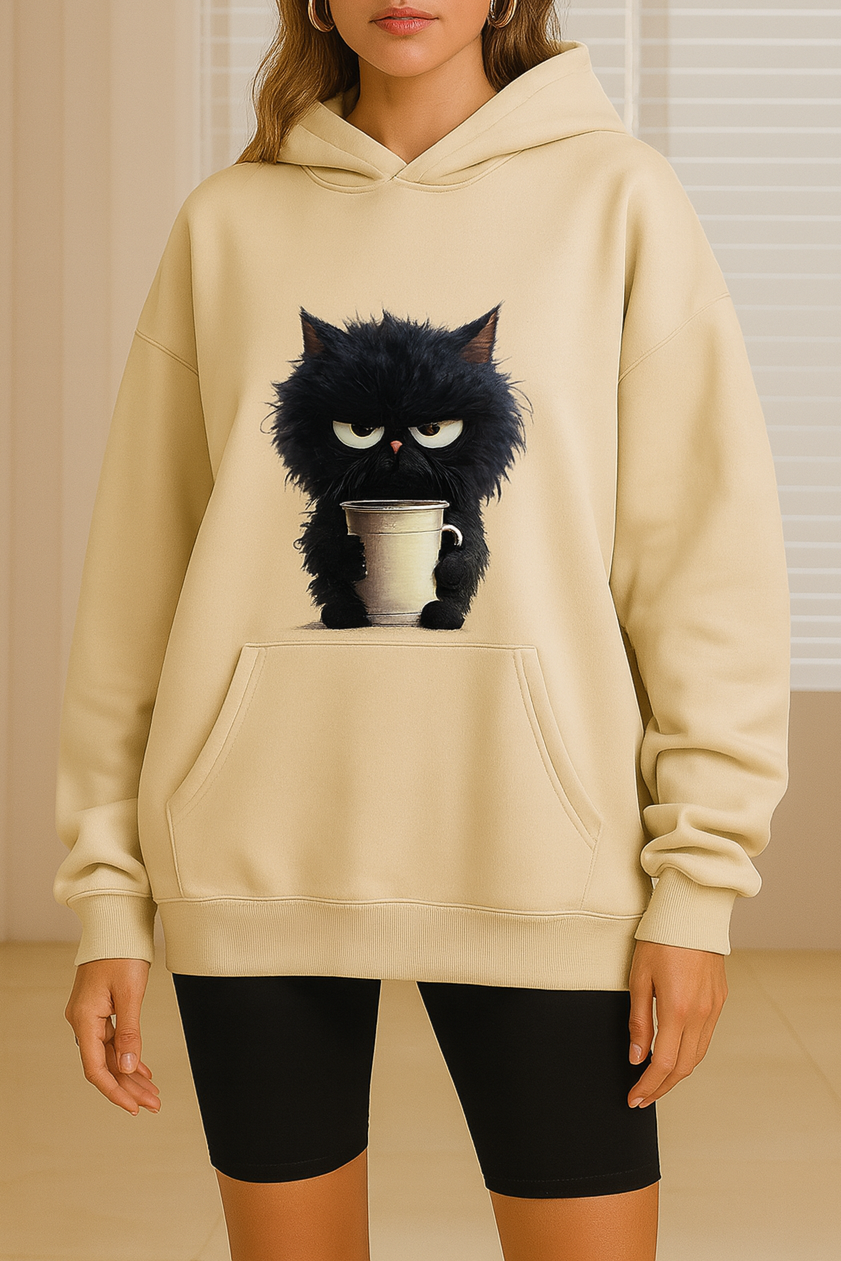 Grumpy Cat Latte Hoodie – Cozy Attitude Edition