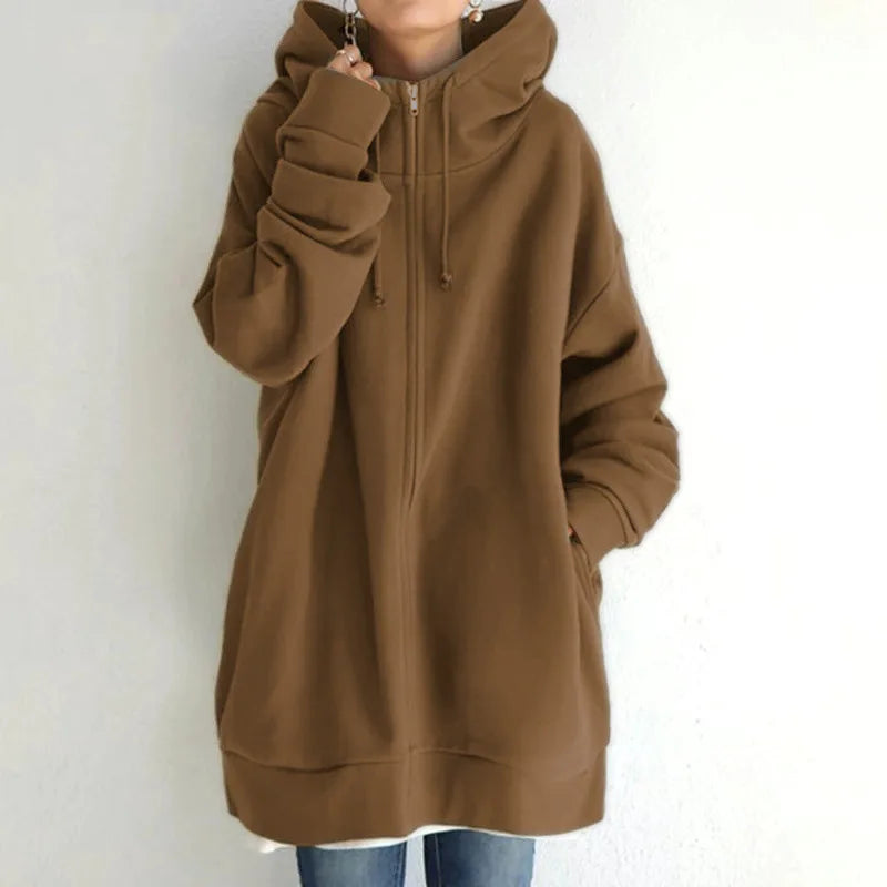 Cocoa Comfort Oversized Hoodie – Autumn Ease Edition