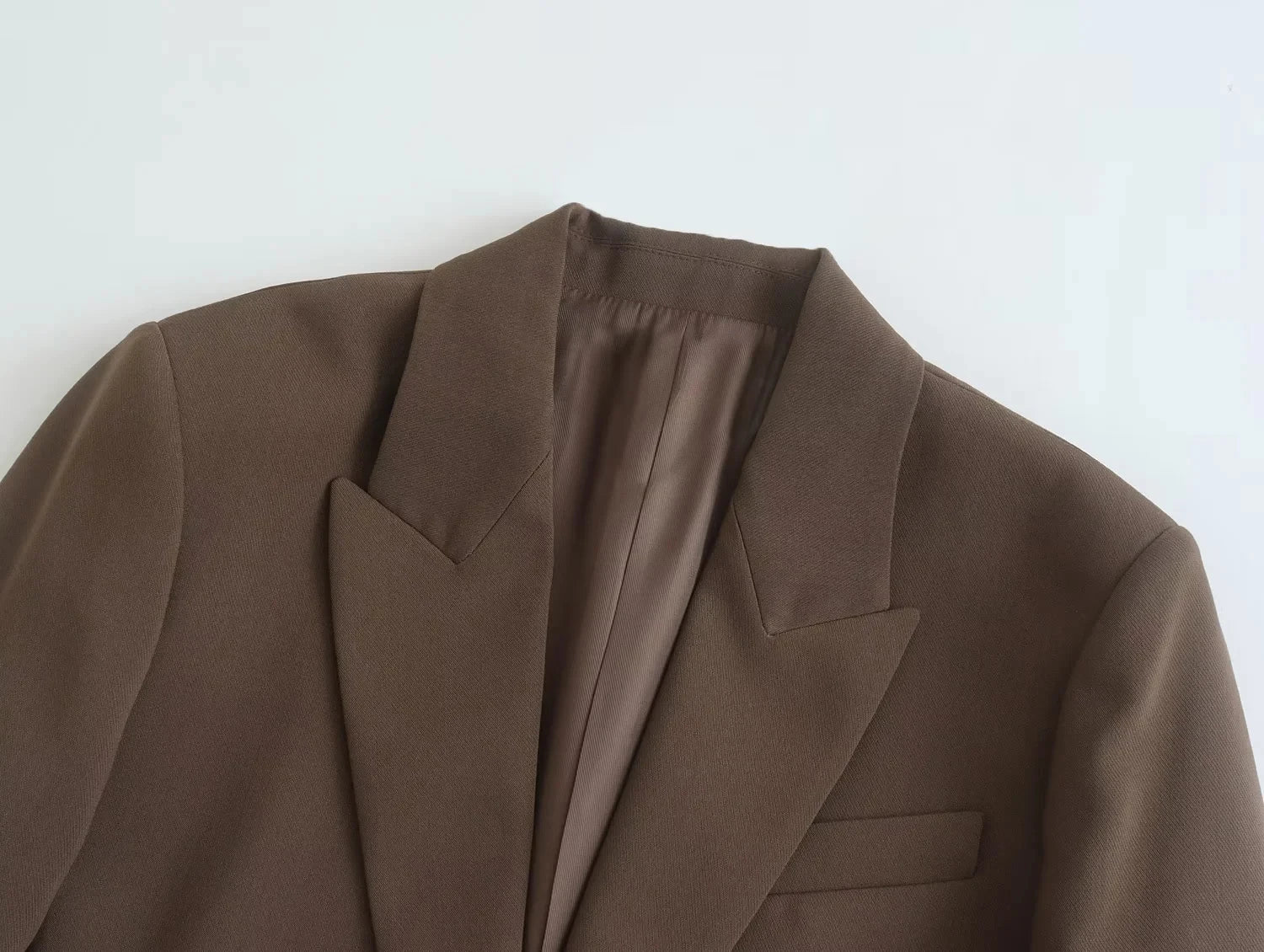 Mocha Elegance Tailored Blazer Set