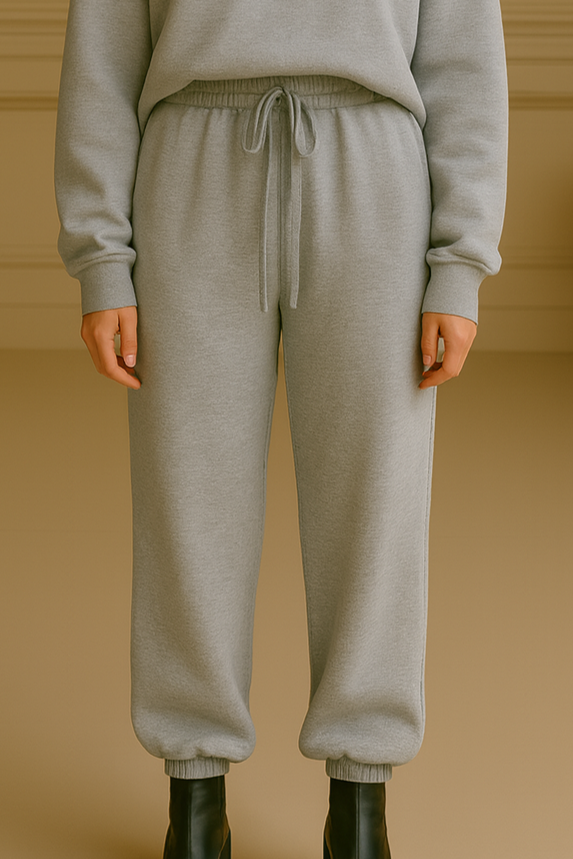 Verdant Vogue Relaxed Fit Sweatpants – Heather Gray Edition