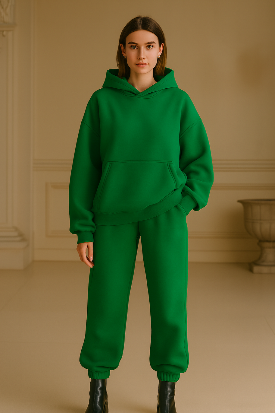 Verdant Vogue Sweat Set – Bold Comfort Edition